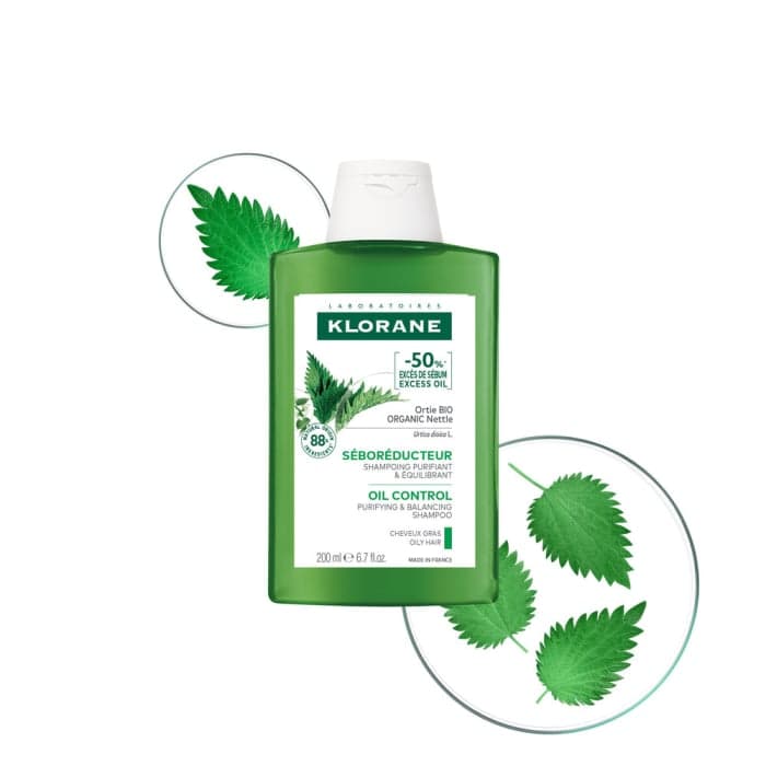 KLORANE šampūnas su dilgėlių ekstraktu riebiems plaukams, 200 ml-1