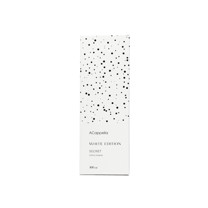 ACAPPELLA namų kvapas su lazdelėmis White Edition, SECRET, 100 ml