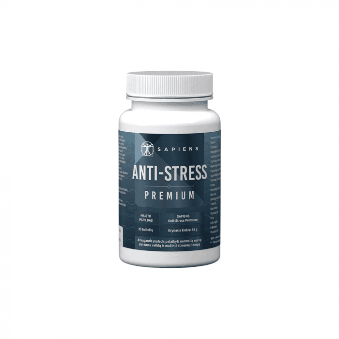 SAPIENS Anti-Stress Premium, 30 tablečių