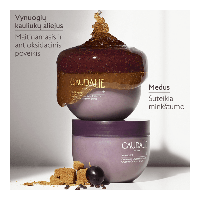 CAUDALIE kūno šveitiklis VINOSCULPT CRUSHED CABERNET SCRUB, 250 ml-2