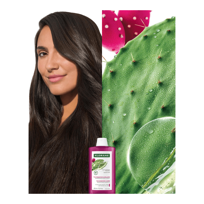 KLORANE 72 val. drėkinantis ir blizgesį suteikiantis apsauginis šampūnas PRICKLY PEAR, 200 ml-1