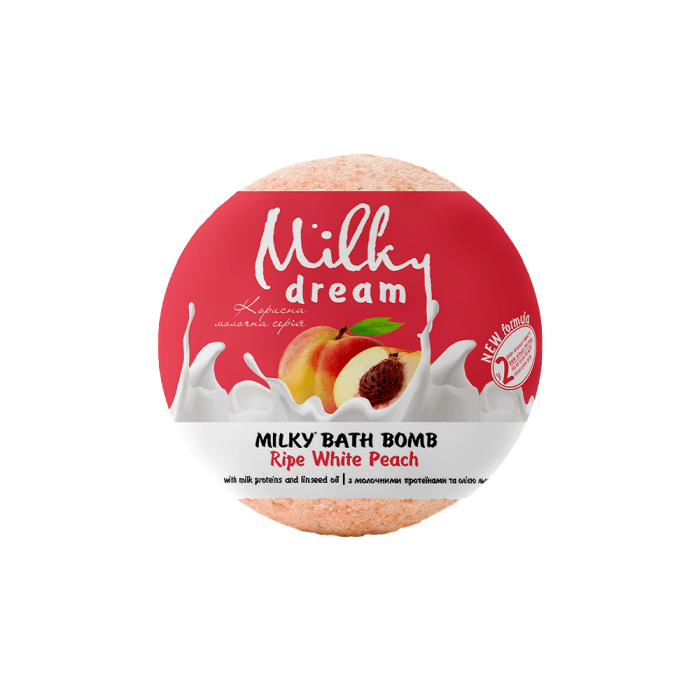 MILKY DREAM, Vonios burbulas Milky Baltas persikas, 100 g