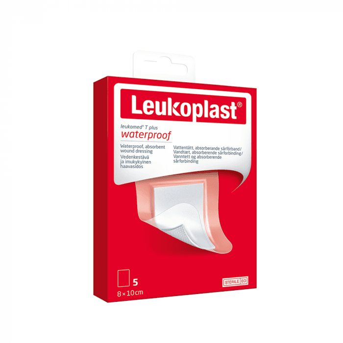 LEUKOMED® T PLUS WATERPROOF vandeniui atsparus sterilus tvarstis, 8x10 cm, 5 vnt.
