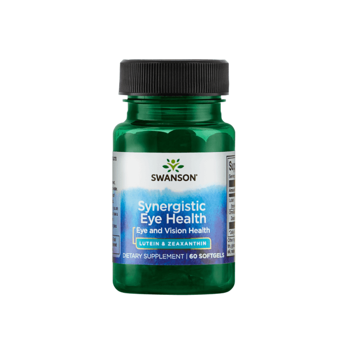 SWANSON NATŪRALUS LIUTEINAS 20 MG IR ZEAKSANTINAS 2 MG 60, 60 kapsulių