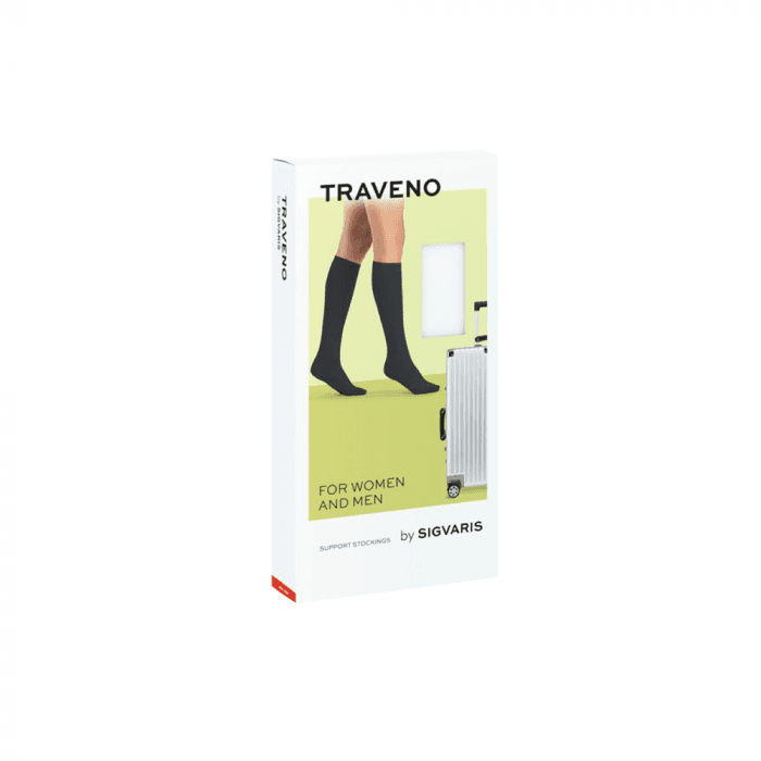 TRAVENO BY SIGVARIS kojinės nuo venų ligų, juoda spalva, 2 dydis (38–39 batų dydžiui), 1 pora