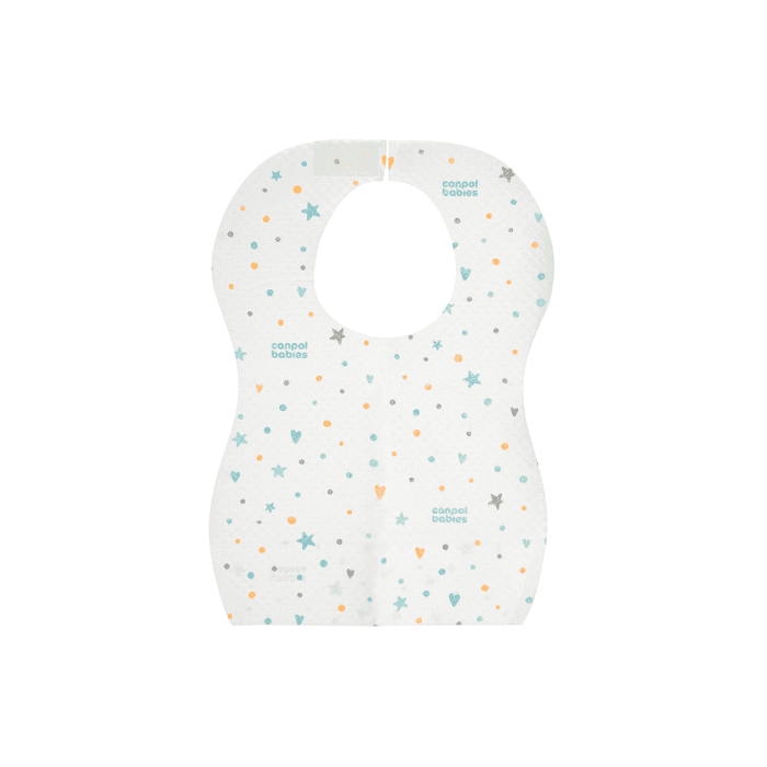 CANPOL BABIES vandeniui atsparūs vienkartiniai seilinukai su kišenėmis, 10 vnt., 1/800, 10 vnt.-1