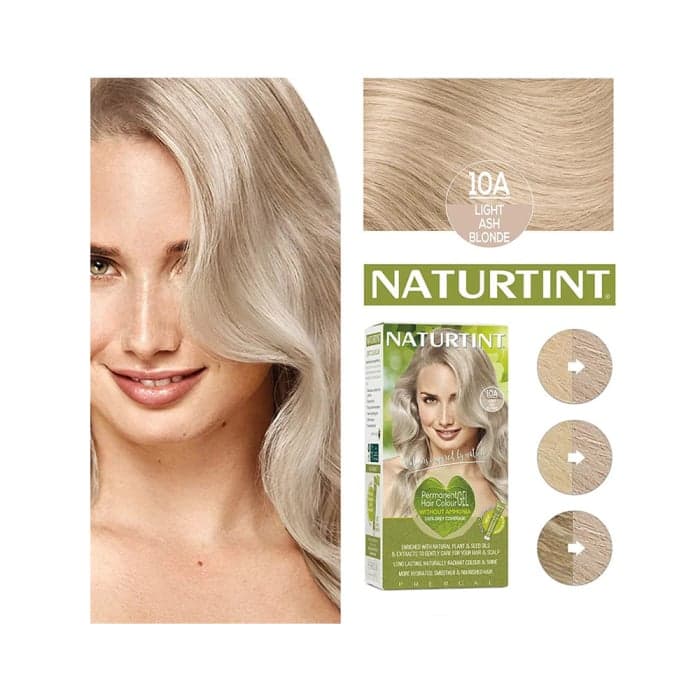 NATURTINT ilgalaikiai plaukų dažai be amoniako NATURALLY BETTER, 10A LIGHT ASH BLONDE, 170 ml-1