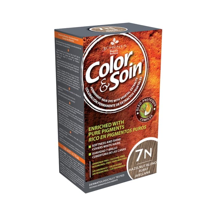 COLOR & SOIN plaukų dažai be amoniako 7N Hazelnut Blond, 135 ml