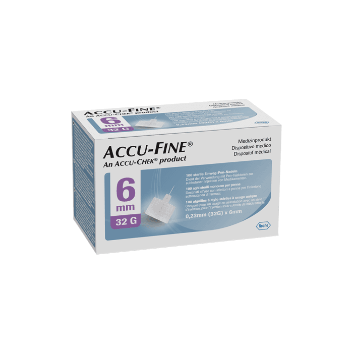 ACCU-FINE adatos insulino švirkštikliams, 32 G x 6 mm, 100 vnt.