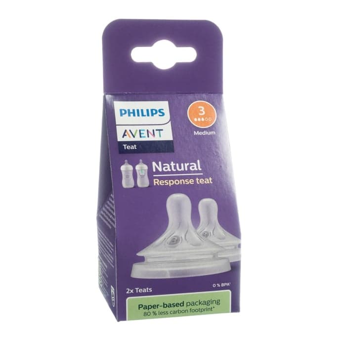 PHILIPS AVENT silikoninis žindukas NATURAL RESPONSE (SCY963/02), vidutinė tėkmė, (3),, 2 vnt.