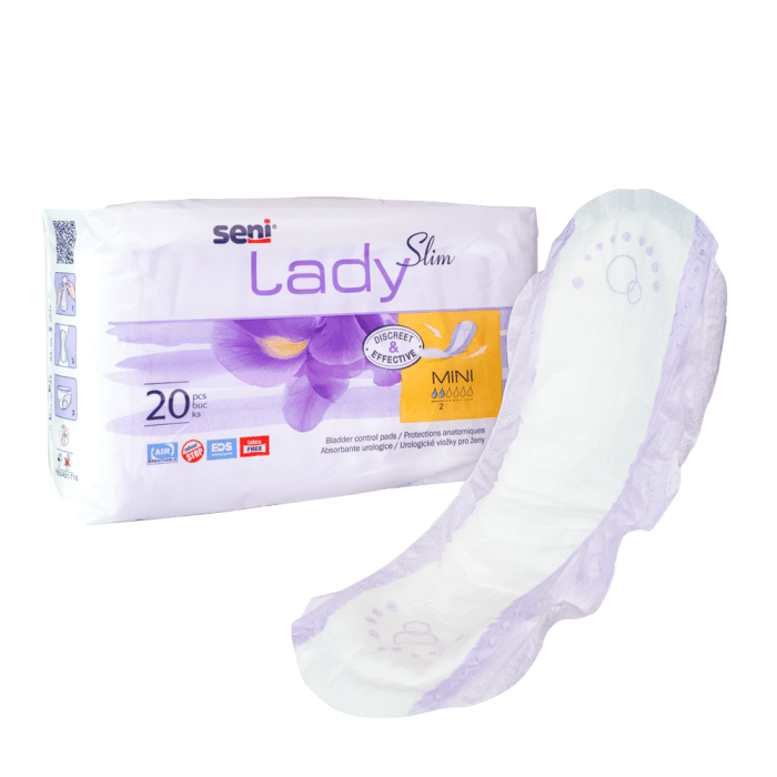 SENI moteriški įklotai nelaikančioms šlapimo LADY SLIM, 20 vnt.-1