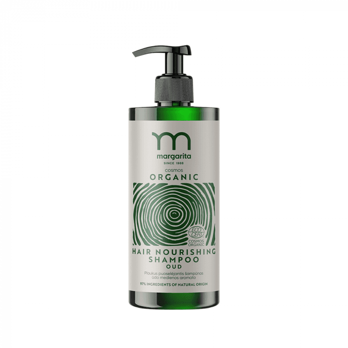 MARGARITA COSMOS ORGANIC plaukus puoselėjantis šampūnas ūdo medienos aromato 400 ml , 400 ml