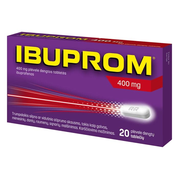IBUPROM, 400mg, plėvele dengtos tabletės, N20