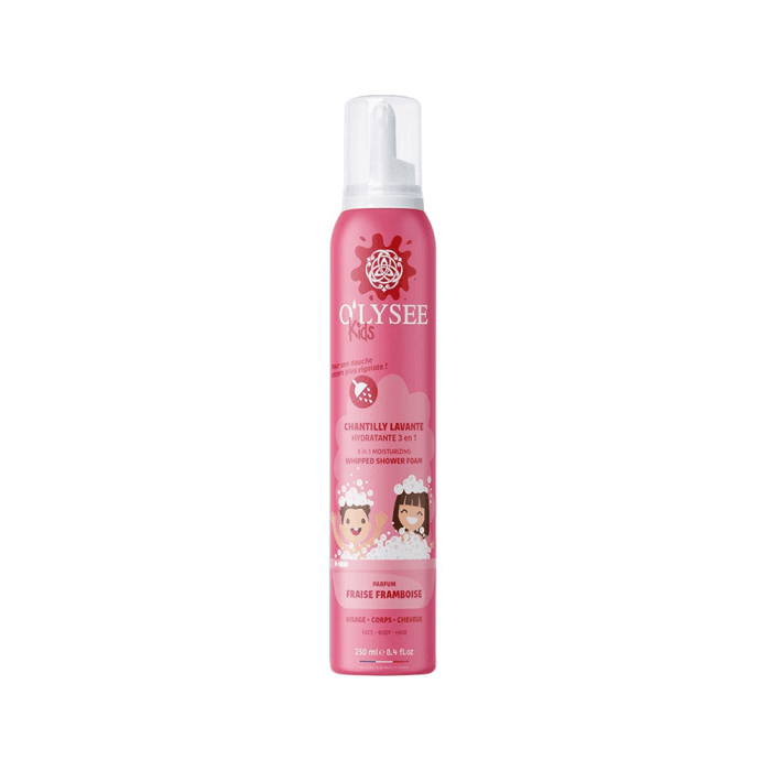 O'LYSEE vaikiškos prausiamosios putos RASPBERRY & STRAWBERRY, nuo 3 m., 250 ml