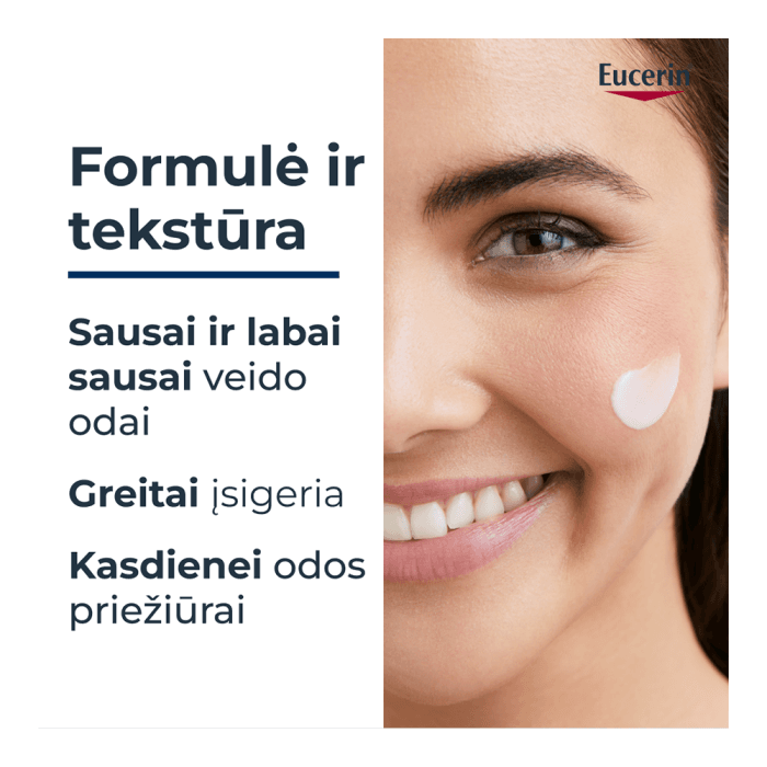 EUCERIN dieninis veido kremas sausai odai su 5% šlapalo UREA REPAIR, 50 ml-2