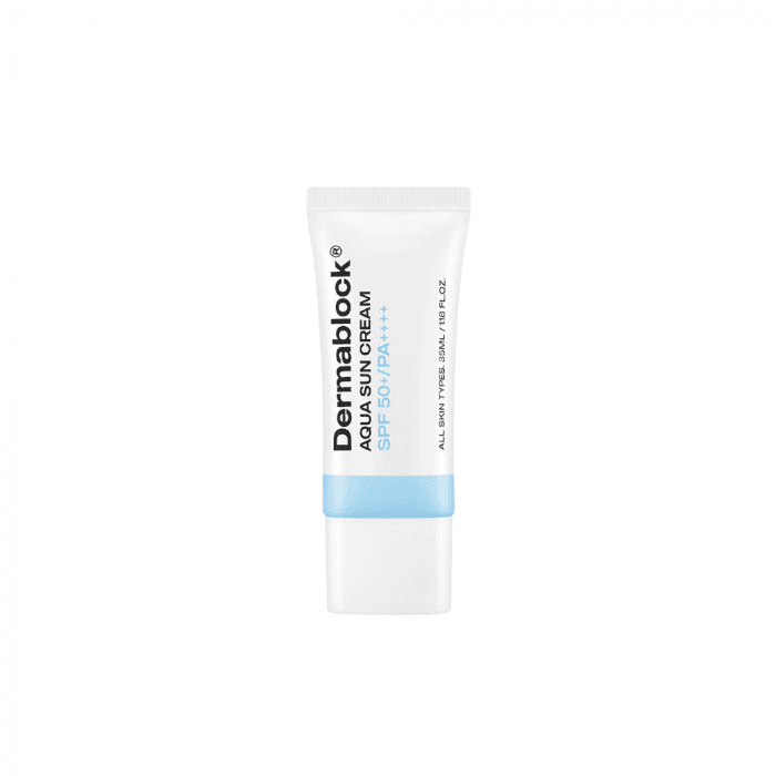 DERMABLOCK, drėkinanti apsauga nuo saulės, Aqua sun cream SPF50+/PA++++, 35 ml-1