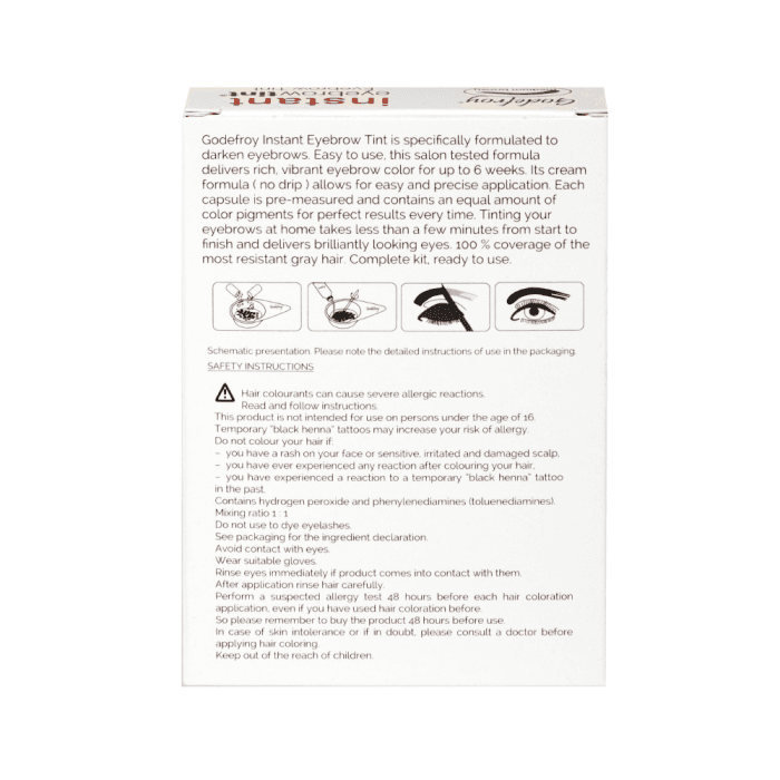 GODEFROY antakių dažymo rinkinys MEDIUM BROWN, ruda spalva, 1 vnt.-2