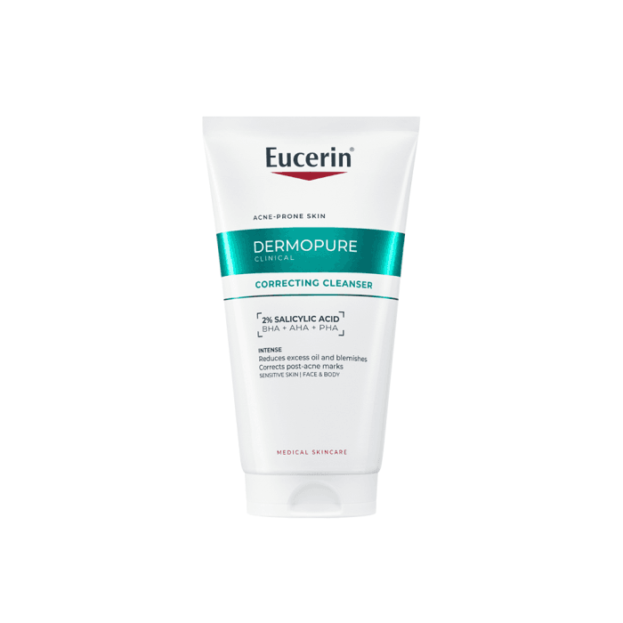 EUCERIN, koreguojamasis prausimosi gelis, DERMOPURE CLINICAL, 150 ml