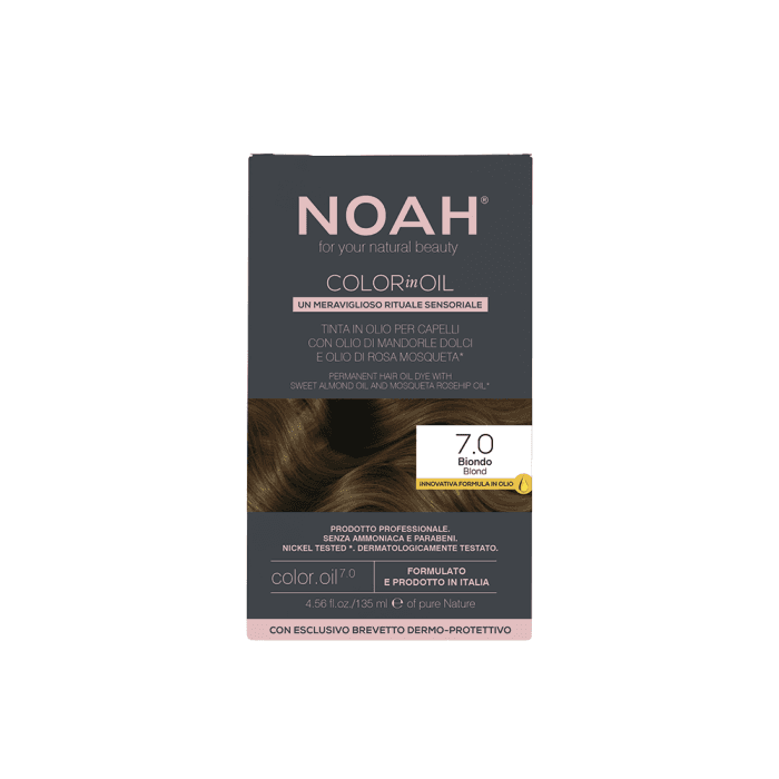 NOAH, aliejiniai plaukų dažai COLOR IN OIL 7.0 BLOND, 135 ml