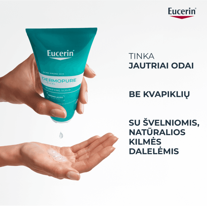EUCERIN valomasis šveitiklis riebiai, į aknę linkusiai odai DERMOPURE CLINICAL, 100 ml-1