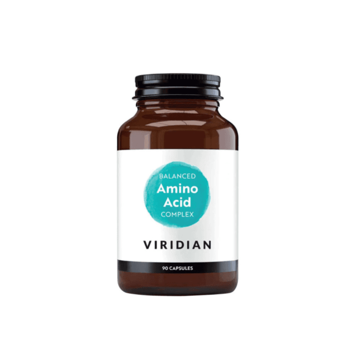 VIRIDIAN  BALANCED AMINO ACID COMPLEX, 90 kapsulių