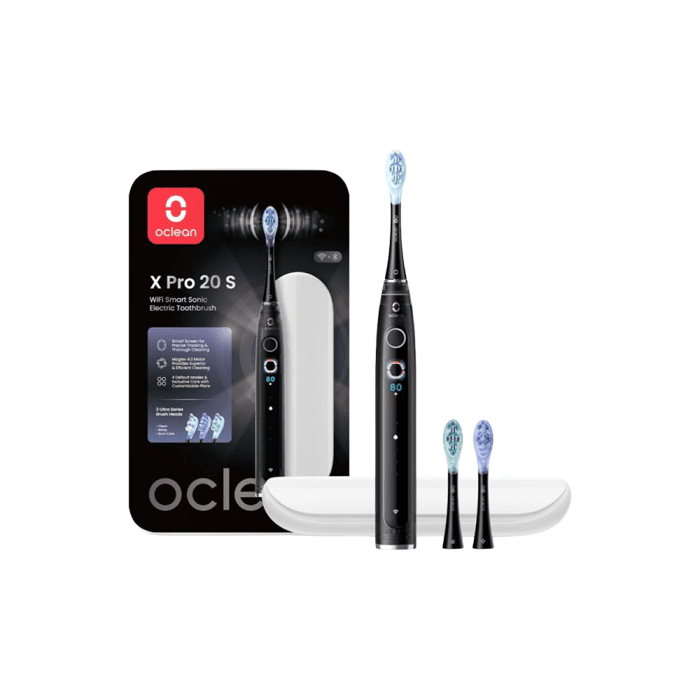 OCLEAN X PRO 20 S išmanus elektrinis dantų šepetėlis juodas, 1 vnt.