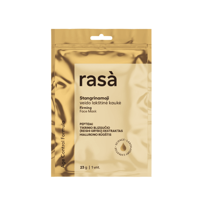 RASA stangrinamoji lakštinė veido kaukė AGE CONTROL, 1 vnt., 23 g