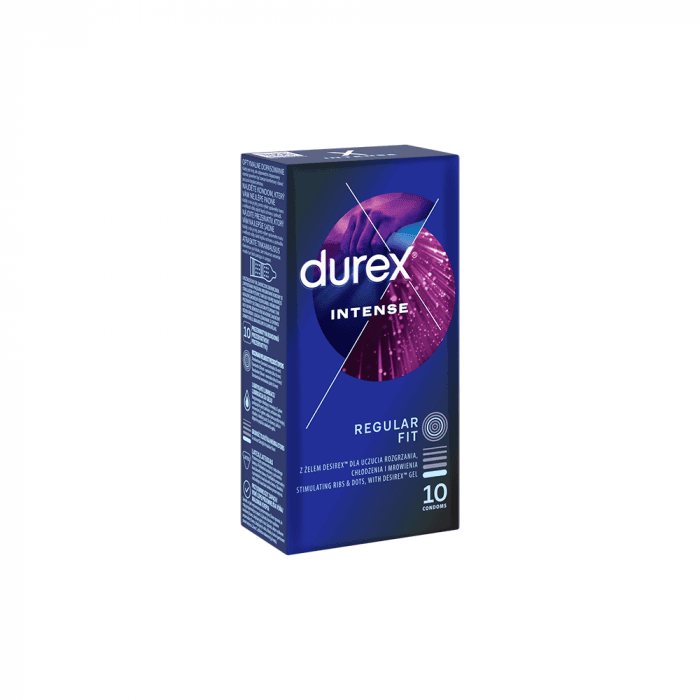 DUREX stimuliuojamieji prezervatyvai INTENSE, 56 mm, 10 vnt.-2