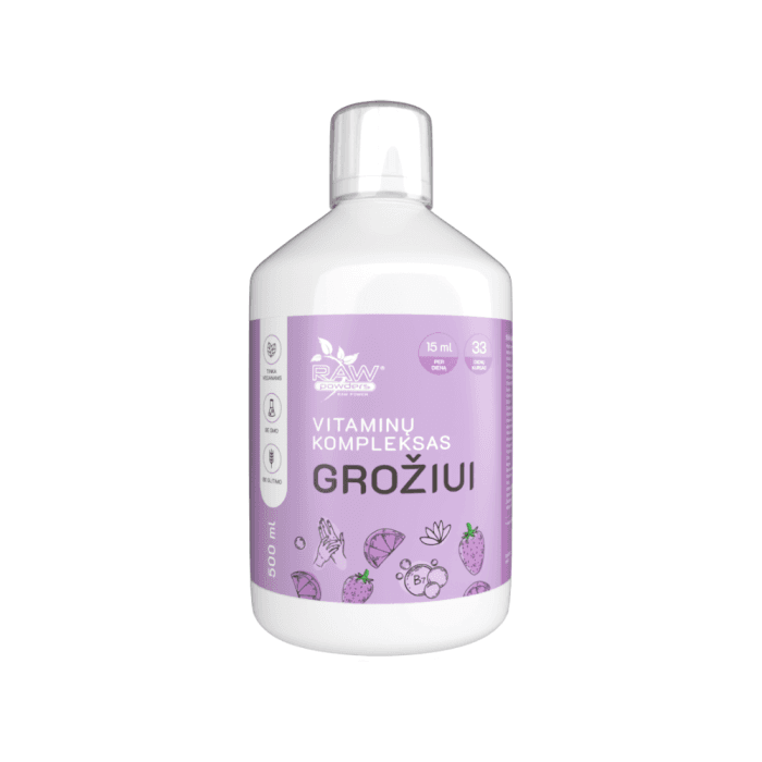 RAW POWDERS vitaminų kompleksas GROŽIUI, skystis, 500 ml