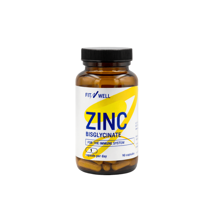 FITNWELL Zinc bisglycinate, 90 kapsulių