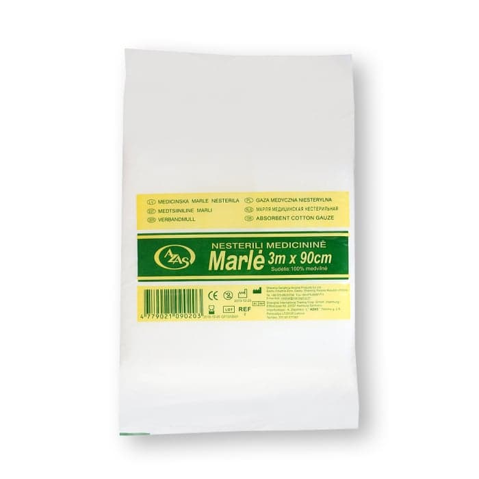 AZAS nesterili medicininė marlė (17 s./kv. cm), 3 m x 90 cm, 1 vnt.-1