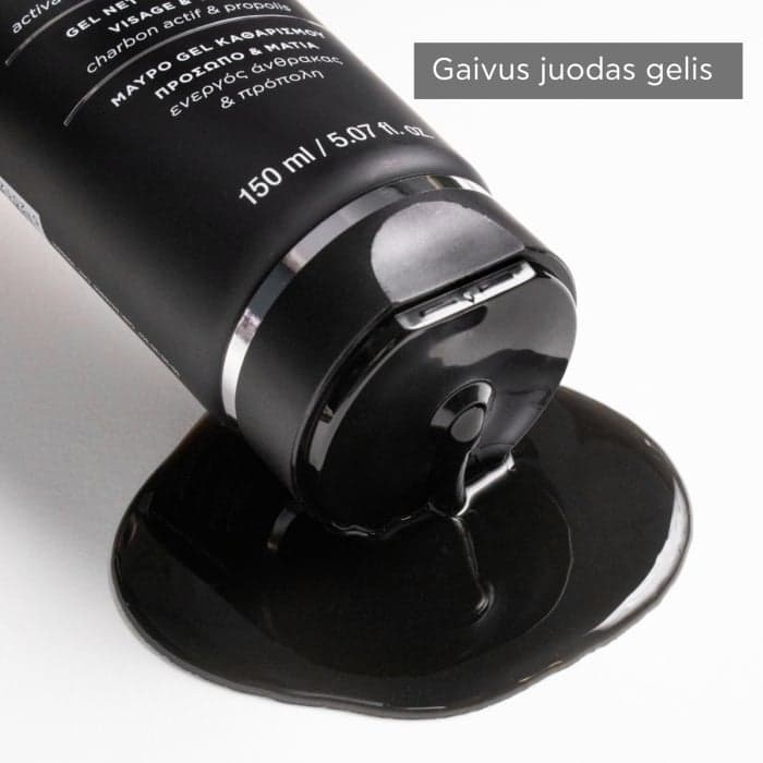 APIVITA gelinis veido prausiklis BLACK, 150 ml-2