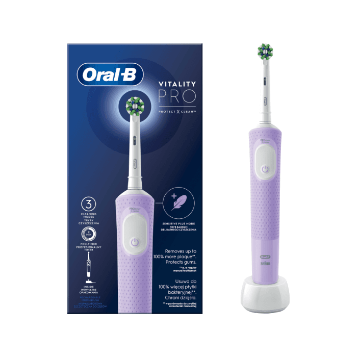 ORAL-B elektrinis dantų šepetėlis POC VITALITY PRO LILAC, 1 vnt.-1