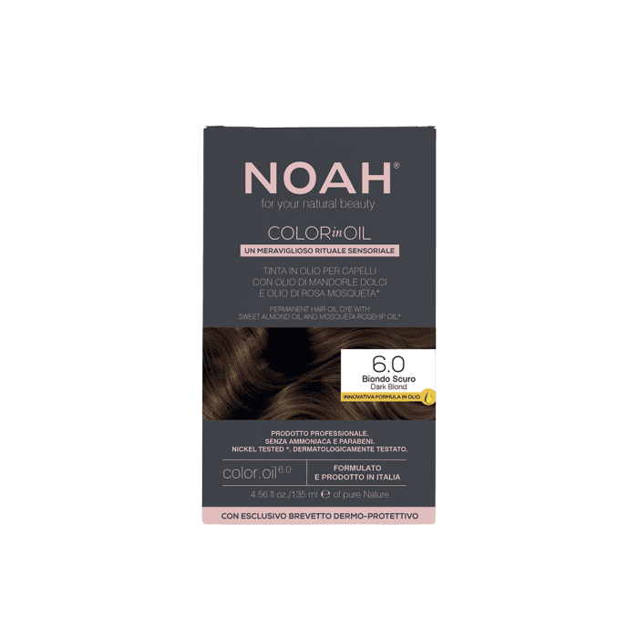 NOAH, aliejiniai plaukų dažai  COLOR IN OIL 6.0 DARK BLOND, 135 ml