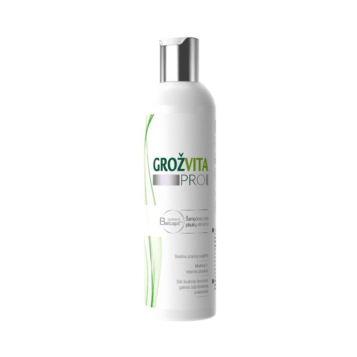 GROŽVITA šampūnas nuo plaukų slinkimo, 200 ml