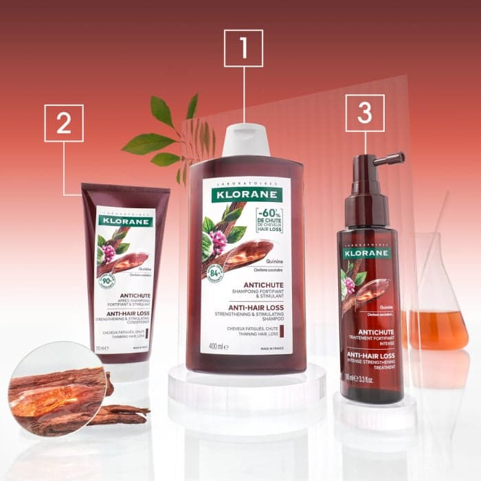 KLORANE stiprinamasis šampūnas su chininu ir edelveisu, 100 ml-2
