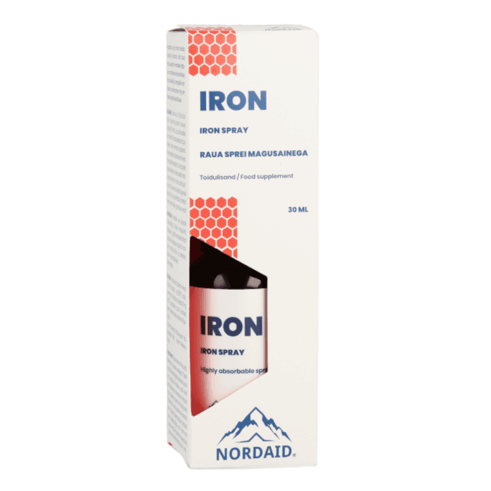 NORDAID purškiamas geležies papildas IRON SPRAY, 5mg, 30 ml