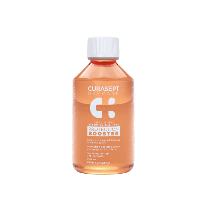 CURASEPT skalavimo skystis DAYCARE BOOSTER FRUIT SENSATION, vaisių skonio, 250 ml