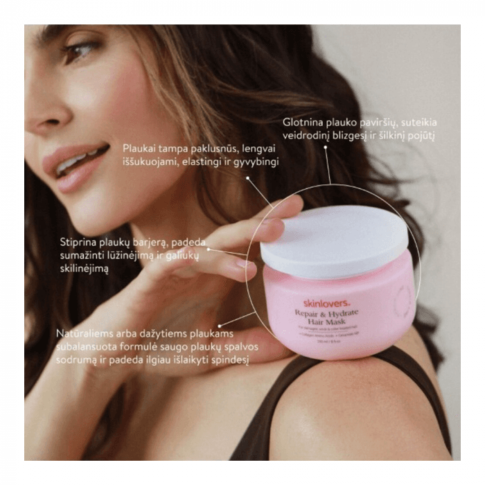 SKINLOVERS Atstatanti, Drėkinanti Ir Giliai Maitinanti Plaukų Kaukė, 250 ml-1