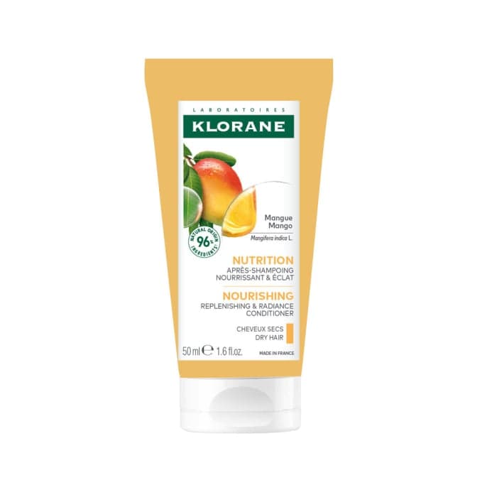 KLORANE maitinamasis kondicionierius sausiems plaukams su mango sviestu, 50 ml