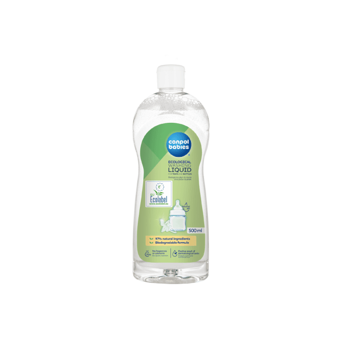 CANPOL BABIES žindukų ir buteliukų plovimo skystis, bespalvis, 500 ml