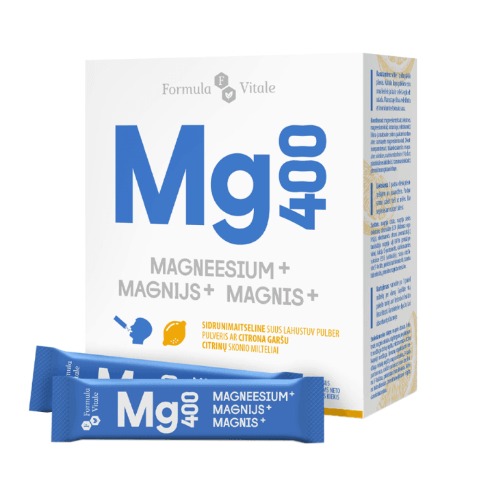 FORMULA VITALE MAGNIS 400+, citrinų skonio, 20 paketėlių