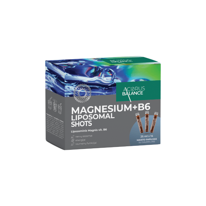 ACORUS BALANCE MAGNIS + B6, 25 ml, 14 buteliukų-2