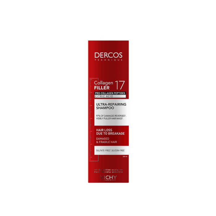 VICHY intensyvaus poveikios gaivinamasis šampūnas DERCOS COLLAGEN 17 FILLER, 200 ml-2