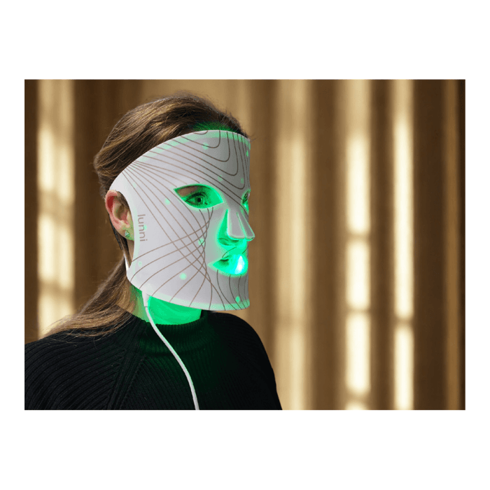 LUNNI LED terapijos veido kaukė baltos spalvos, 1 vnt.-2