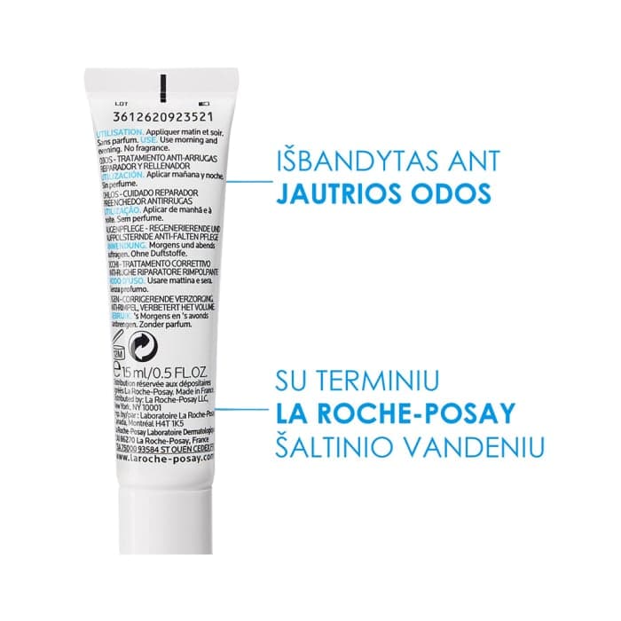 LA ROCHE-POSAY stangrinamasis paakių kremas HYALU B5, 15 ml-2