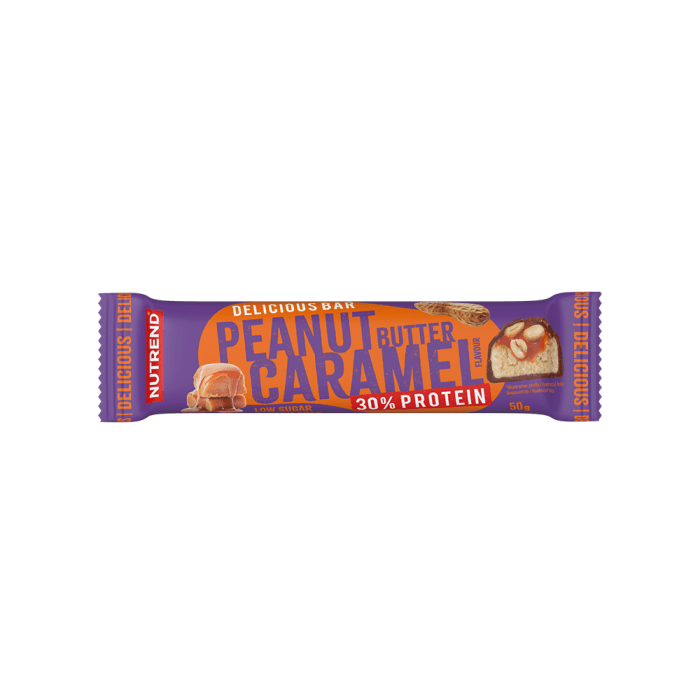NUTREND Delicious bar riešutų sviesto ir karamelės skonio, 50 g