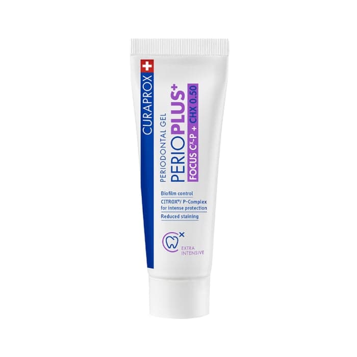 CURAPROX burnos ertmės gelis su 0,5 % chlorheksidino PERIO PLUS+ FOCUS, 10 ml