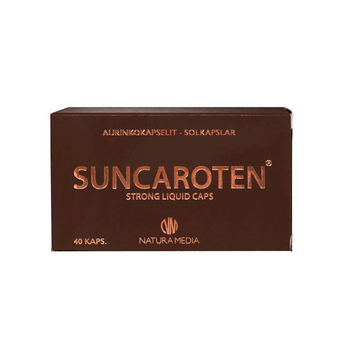 NATURA MEDIA SUNCAROTEN STRONG, 40 minkštų kapsulių