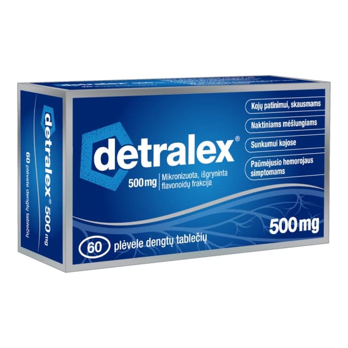 DETRALEX, 500 mg, plėvele dengtos tabletės, N60